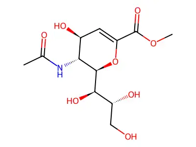 N-Acetyl-2,3-dehydro-2-deoxyneuraminic Acid Methyl Ester structure