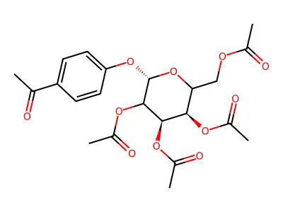 [3,4,5-Triacetyloxy-6-(4-acetylphenoxy)oxan-2-yl]methyl acetate structure