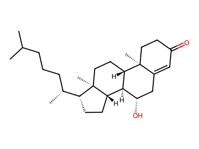 7beta-Hydroxycholest-4-en-3-one structure