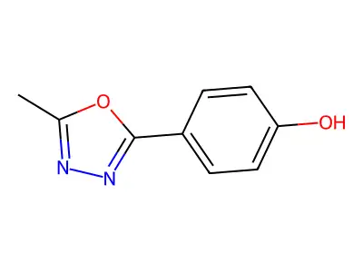 4-(5-Methyl-1,3,4-oxadiazol-2-YL)phenol structure