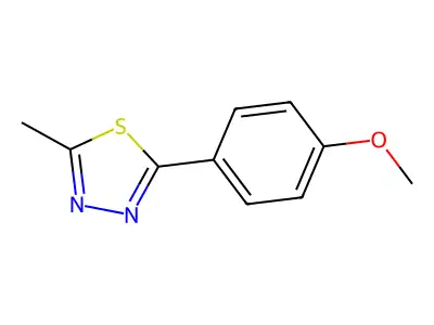 2-(4-Methoxyphenyl)-5-methyl-1,3,4-thiadiazole structure