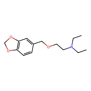 2-(1,3-benzodioxol-5-ylmethoxy)-N,N-diethylethanamine structure
