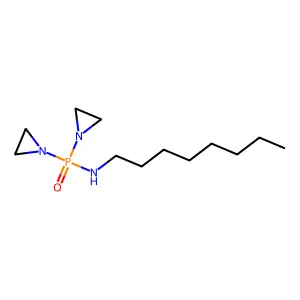 Phosphinic amide, P,P-bis(1-aziridinyl)-N-octyl- structure