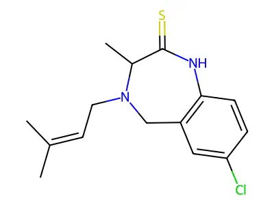 7-Chloro-3-methyl-4-(3-methyl-but-2-enyl)-1,3,4,5-tetrahydro-1,4-benzodiazepine-2-thione structure