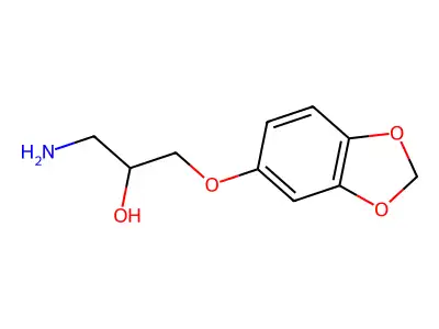 1-Amino-3-(1,3-dioxaindan-5-yloxy)propan-2-ol structure