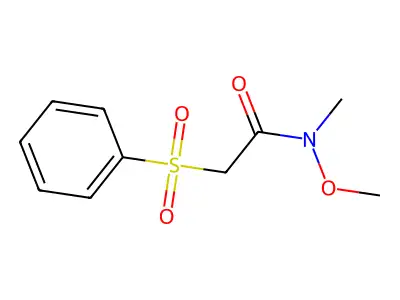 2-(benzenesulfonyl)-N-methoxy-N-methylacetamide structure