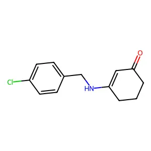3-{[(4-Chlorophenyl)methyl]amino}cyclohex-2-en-1-one structure
