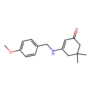 3-[(4-Methoxyphenyl)methylamino]-5,5-dimethylcyclohex-2-en-1-one structure