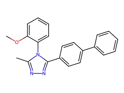 4H-1,2,4-Triazole, 3-[1,1'-biphenyl]-4-yl-4-(2-methoxyphenyl)-5-methyl- structure