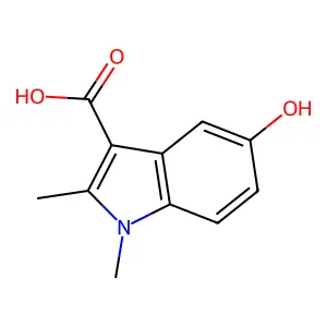 5-Hydroxy-1,2-dimethyl-1H-indole-3-carboxylic acid structure