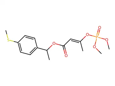1-[4-(Methylsulfanyl)phenyl]ethyl 3-[(dimethoxyphosphoryl)oxy]but-2-enoate structure