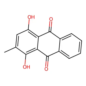 1,4-Dihydroxy-2-methylanthraquinone structure