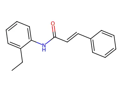 N-(2-ethylphenyl)-3-phenylprop-2-enamide structure
