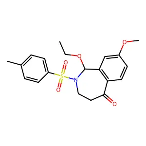1-ethoxy-8-methoxy-2-(4-methylphenyl)sulfonyl-3,4-dihydro-1H-2-benzazepin-5-one structure
