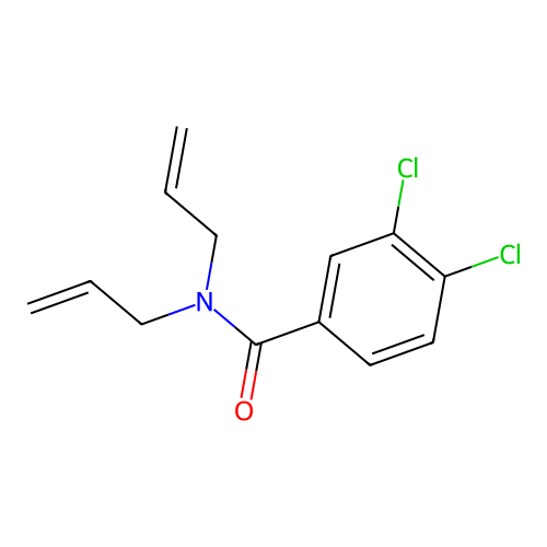 3,4-dichloro-N,N-bis(prop-2-enyl)benzamide structure