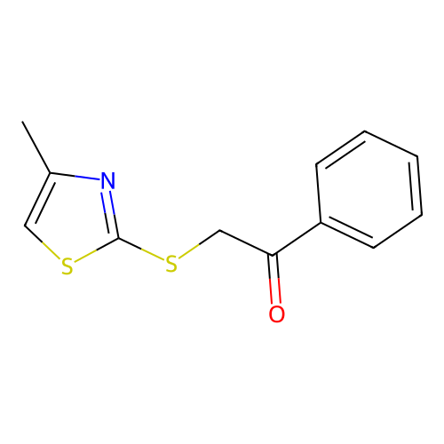 2-[(4-Methyl-1,3-thiazol-2-yl)sulfanyl]-1-phenylethanone structure