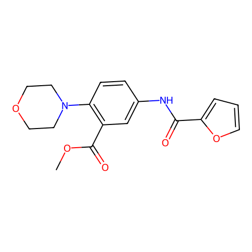 Methyl 5-[(2-furylcarbonyl)amino]-2-morpholinobenzoate structure