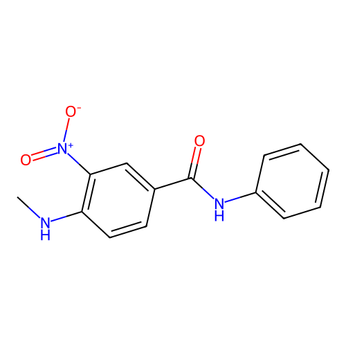 4-(methylamino)-3-nitro-N-phenylbenzamide structure