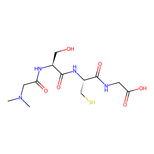 Glycine, N,N-dimethylglycyl-L-seryl-L-cysteinyl- structure