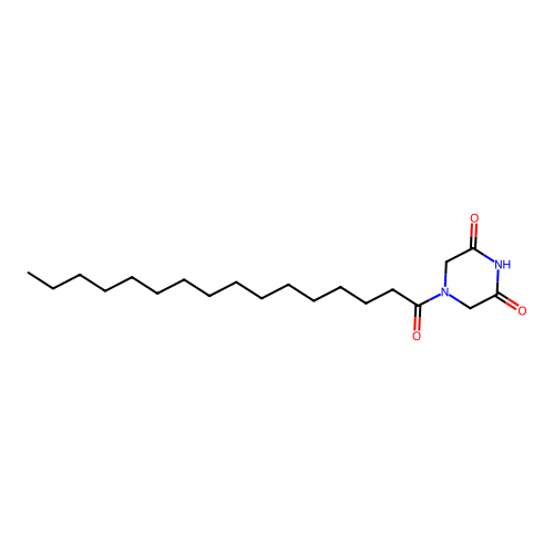 4-Hexadecanoylpiperazine-2,6-dione structure
