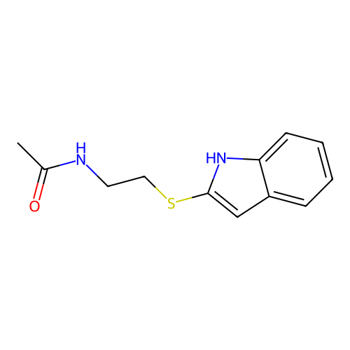 N-[2-(1H-indol-2-ylsulfanyl)ethyl]acetamide structure