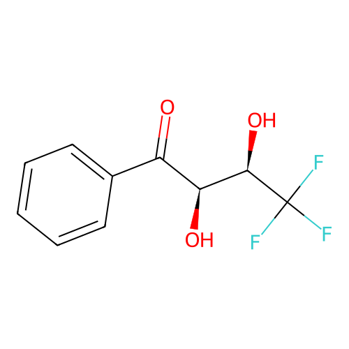 (2R,3R)-4,4,4-trifluoro-2,3-dihydroxy-1-phenylbutan-1-one structure