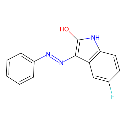 5-Fluoro-3-(phenyl-hydrazono)-1,3-dihydro-indol-2-one structure