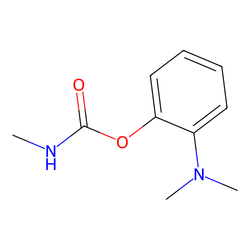 Phenol, 2-(dimethylamino)-, methylcarbamate (ester) structure