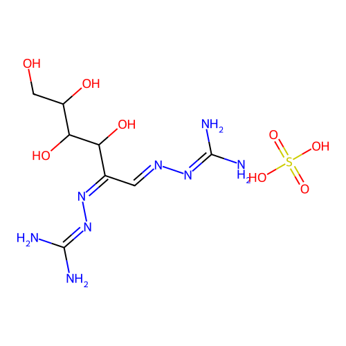 L-xylo-Hexosulose, bis(amidinohydrazone) sulfate (1:1) structure