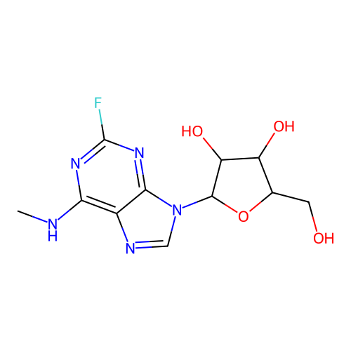 2-Fluoro-n-methyl-9-pentofuranosyl-9h-purin-6-amine structure