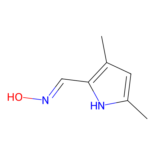 1H-Pyrrole-2-carboxaldehyde, 3,5-dimethyl-, oxime structure