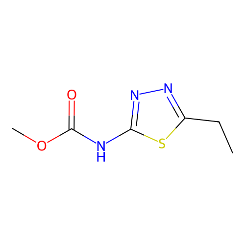 methyl N-(5-ethyl-1,3,4-thiadiazol-2-yl)carbamate structure