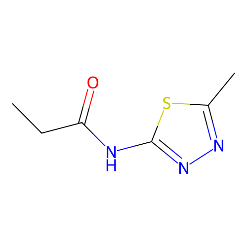 N-(5-methyl-1,3,4-thiadiazol-2-yl)propanamide structure