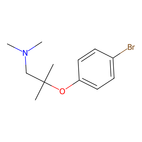 N-[2-(4-bromophenoxy)-2-methylpropyl]-N,N-dimethylamine structure