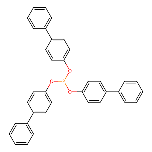 [1,1'-Biphenyl]-4-ol, phosphite (3:1) structure