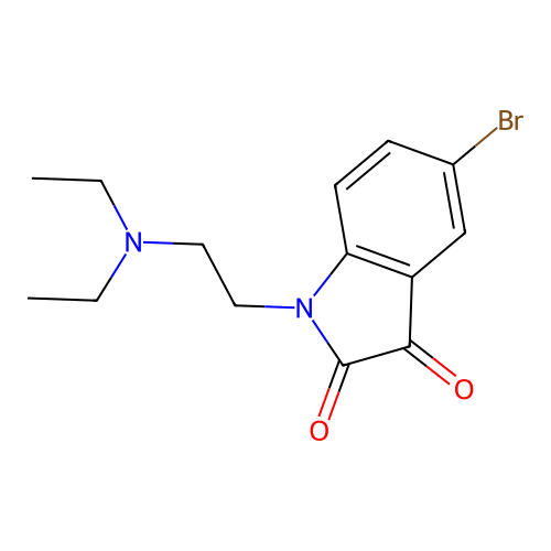 5-bromo-1-[2-(diethylamino)ethyl]-1H-indole-2,3-dione structure