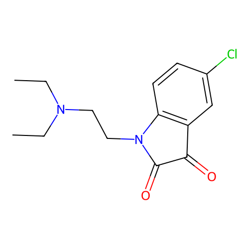 5-chloro-1-[2-(diethylamino)ethyl]-1H-indole-2,3-dione structure