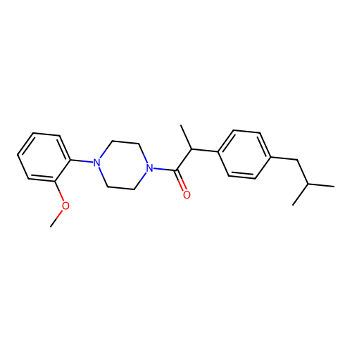 1-[4-(2-Methoxyphenyl)piperazin-1-yl]-2-[4-(2-methylpropyl)phenyl]propan-1-one structure