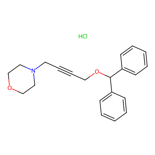 4-(4-Benzhydryloxy-but-2-ynyl)-morpholine structure