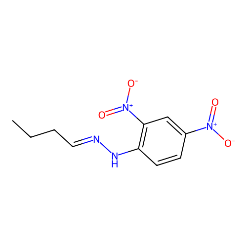 1-Butylidene-2-(2,4-dinitrophenyl)hydrazine structure