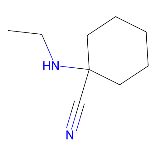 Cyclohexanecarbonitrile, 1-(ethylamino)- structure