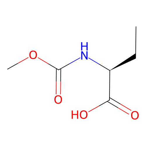 (S)-2-((Methoxycarbonyl)amino)butanoic acid structure