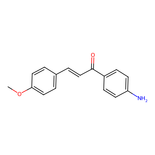 (2E)-1-(4-aminophenyl)-3-(4-methoxyphenyl)prop-2-en-1-one structure