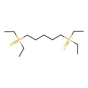 (Pentane-1,5-diyl)bis[diethyl(sulfanylidene)-lambda~5~-phosphane] structure