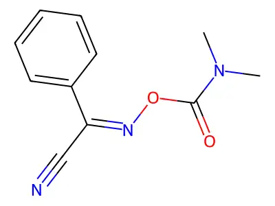 [[cyano(phenyl)methylidene]amino] N,N-dimethylcarbamate structure