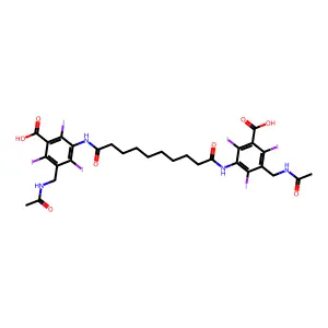 Benzoic acid, 3,3'-(sebacoyldiimino)bis(5-(acetamidomethyl)-2,4,6-triiodo- structure