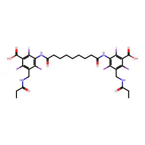 Benzoic acid, 3,3'-(azelaoyldiimino)bis(5-(propionamidomethyl)-2,4,6-triiodo- structure