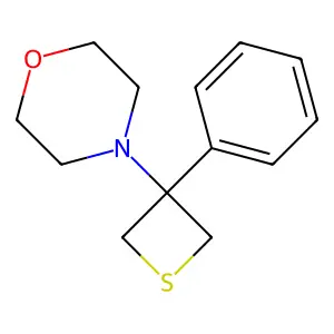 4-(3-Phenylthietan-3-yl)morpholine structure