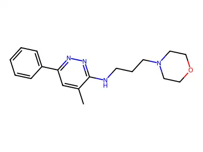 N-(4-Methyl-6-phenyl-3-pyridazinyl)-4-morpholinepropanamine structure