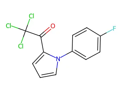 2,2,2-trichloro-1-[1-(4-fluorophenyl)-1H-pyrrol-2-yl]ethan-1-one structure